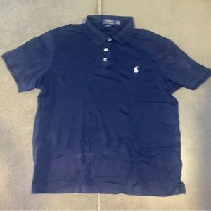 Ralph Lauren Polo Collared Shirt Men’s Size Large Blue Short Sleeve